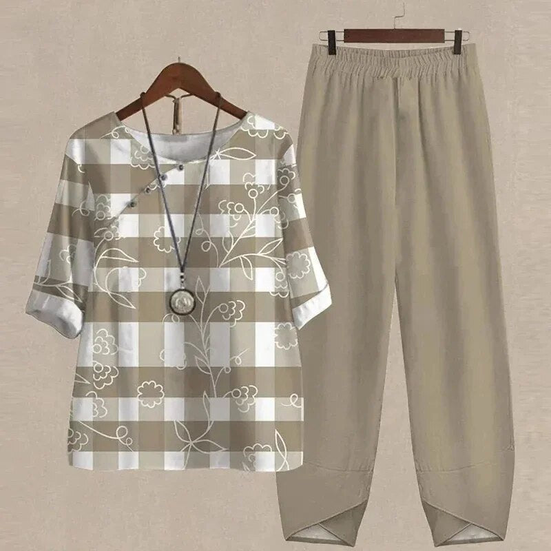 Eliza | Elegant Floral Two-Piece Set-1