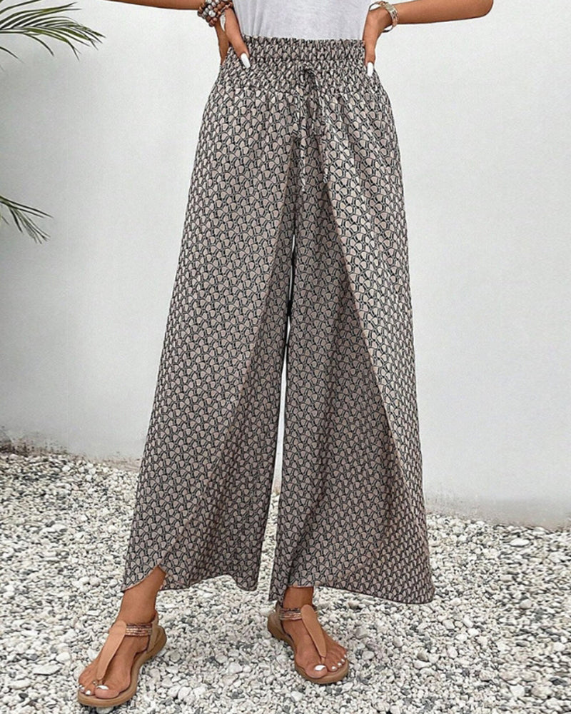 SUZY | Women's Pants with Geometric Print-3