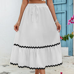 Classic White A-Line Fashion Skirt