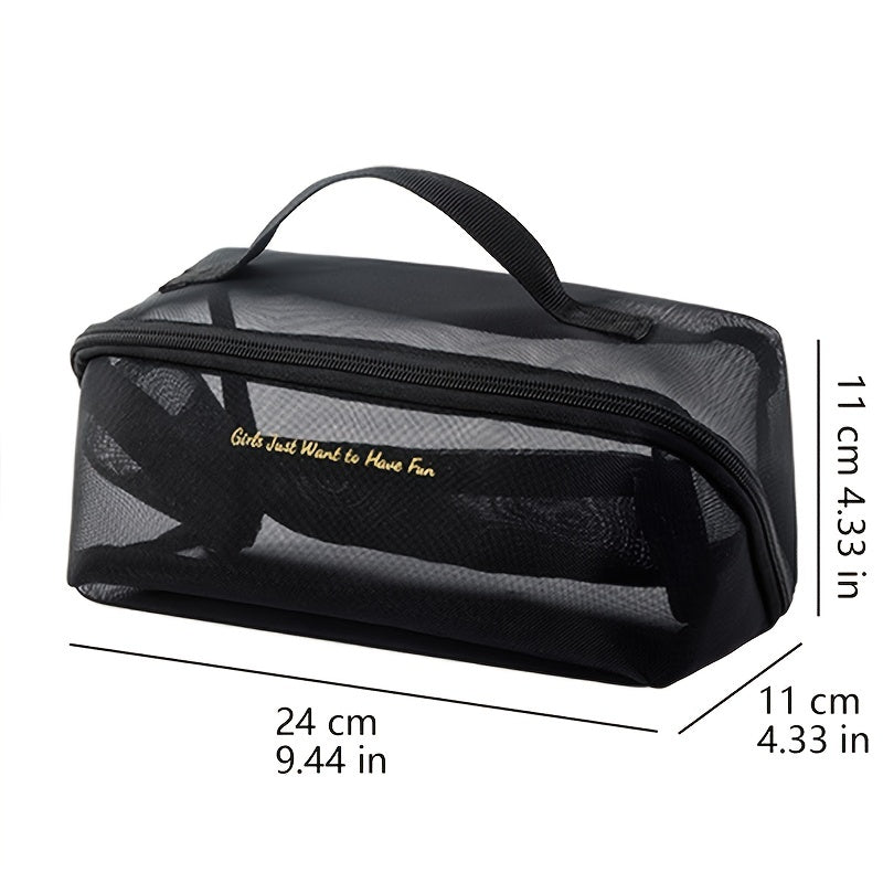 Mila | Spacious Travel Toiletry Bag Made of Mesh Material 6