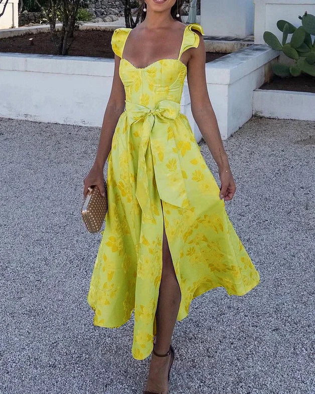 MARIANA | Refined long dress with ruffles-1
