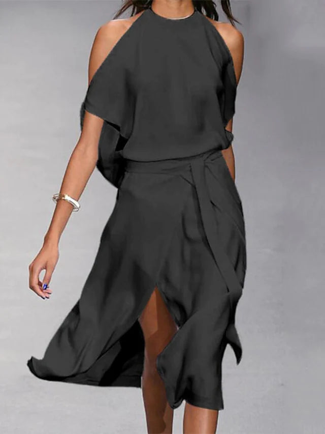 Charlotte | Casual Off-Shoulders Midi Dress-2