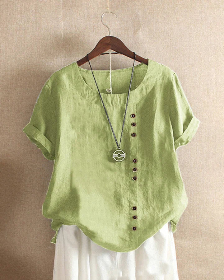 KELLYS | Short-sleeved Blouse with Round Neckline-5