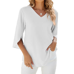 JAMY | V-neck Elegant Blouse-2