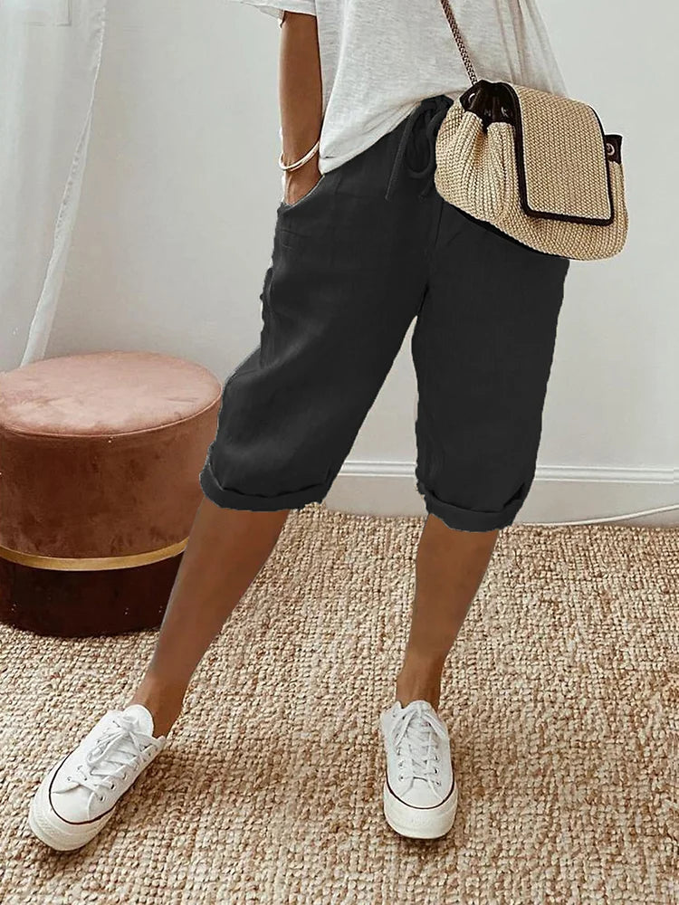 BELLA | Breathable Knee Length Pants for Women-1