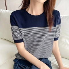 EDITH | Stripe Women's T-shirt-2