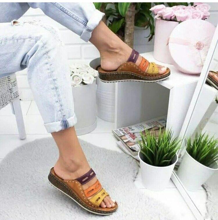Sophia | Comfortable Supportive Tricolor Sandals for Women-4