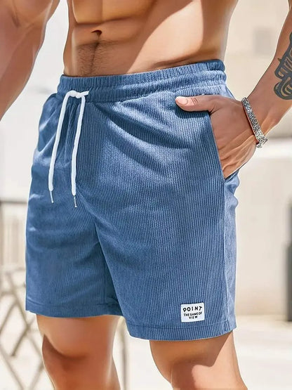 Men’s Casual Shorts - Breathable Lightweight Fabric - Elastic Waistband with Drawstring-6