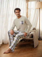 Elevate Your Comfort: WILLIAM Men's Luxe Pajama Set-4