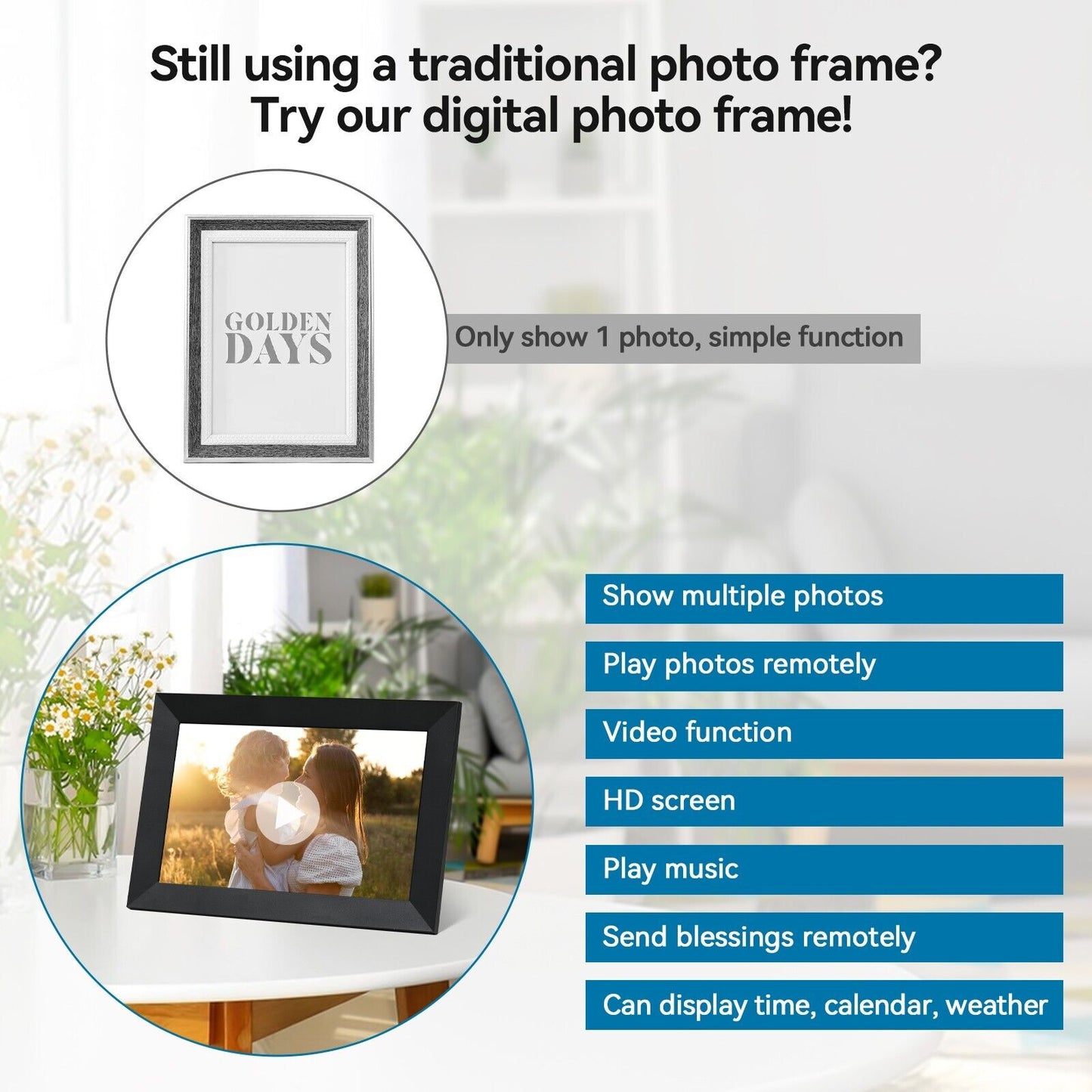 10.1-inch WiFi Digital Photo Frame with 1080P HD Touch Screen 7