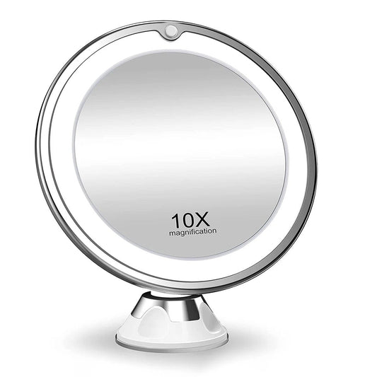 10x Magnifying LED Vanity Mirror 360° Rotation with Lights-1
