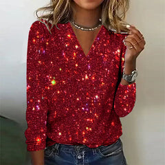  ELOISE | Dazzling V-Neck Top-3