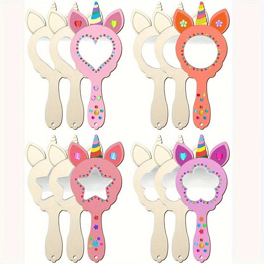 WhimsyReflections - DIY Unicorn Mirror with Hand-Painted Design-1