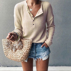  Estrella | Flattering Fit V-Neck Shirts-4