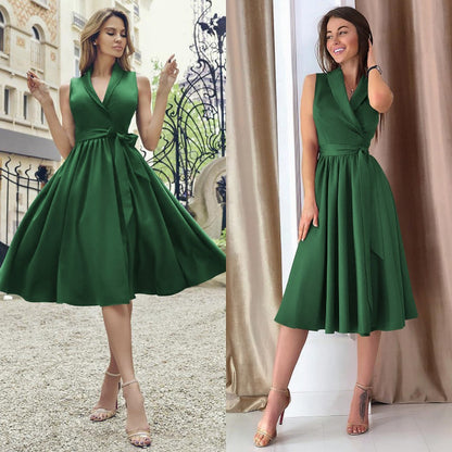 Robe midi ceinturée essentielle