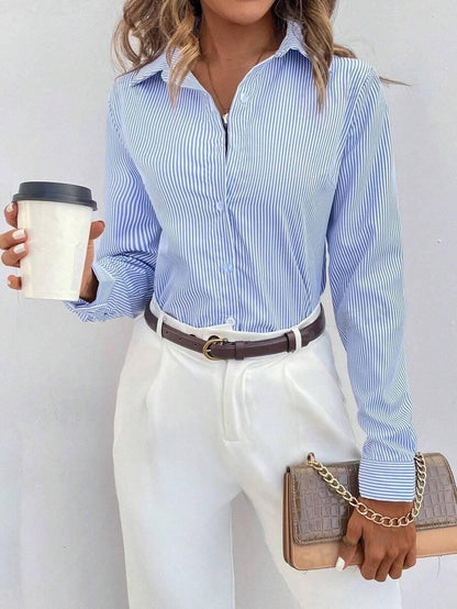  Kendra | Versatile Classic Striped Blouse-3
