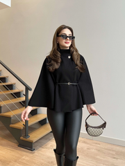 CÉLINE - High Society Belted Cape Poncho