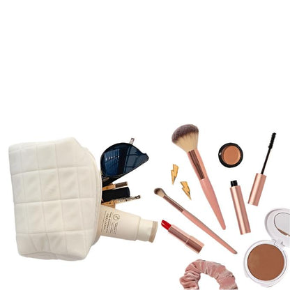 Yamileth | Checkered Plush Makeup Bag 4