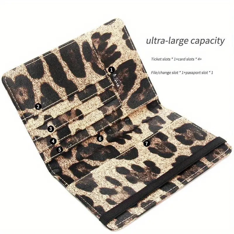 Carly | Lightweight Passport Holder with Leopard Print Travel Wallet 3