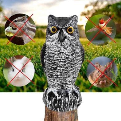 Realistisches 2er-Set Eulenattrappe – Außen Vogel- & Schädlingsabwehr