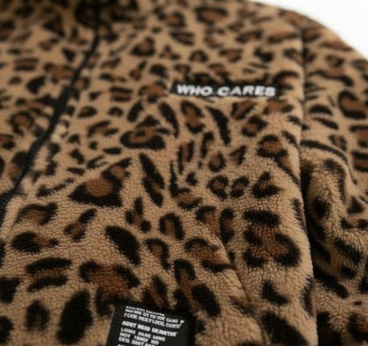 Leopardenmuster Langarmjacke Modemarke Lockerer Hip-Hop-Oberteil