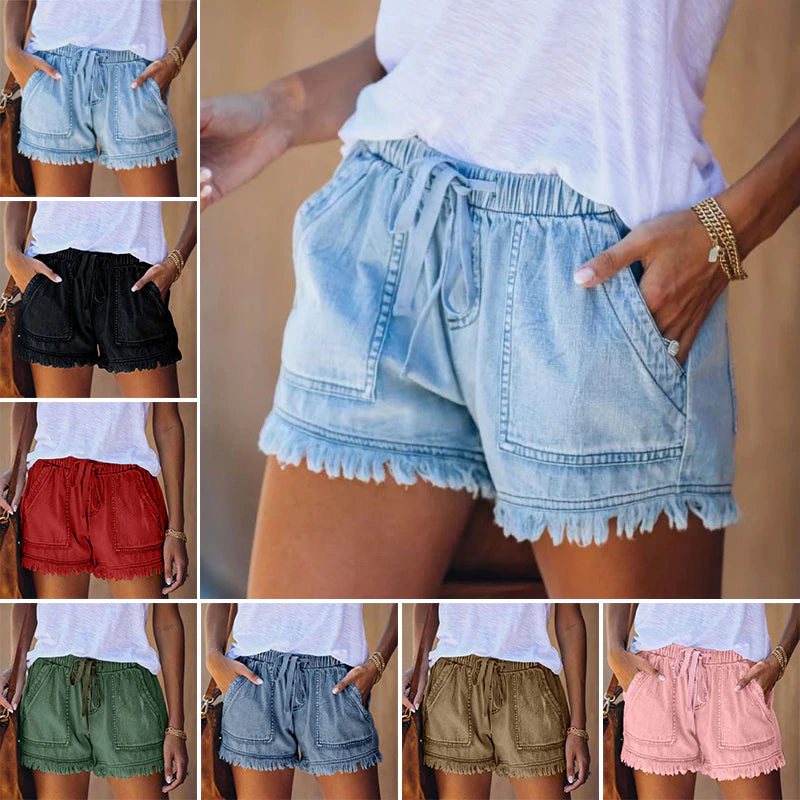 Maria | High-Waist Denim Shorts-4
