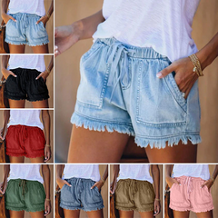 Maria | High-Waist Denim Shorts-4