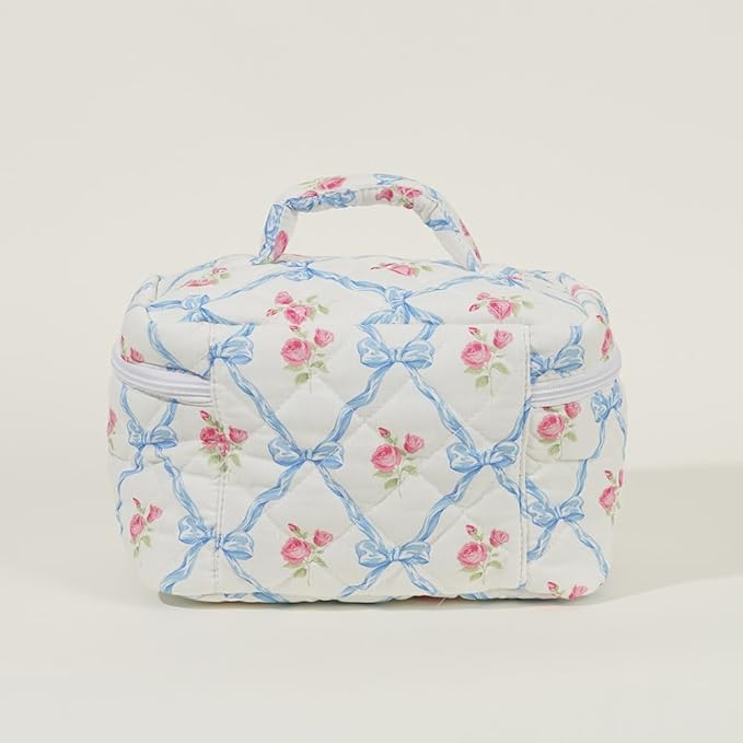 Elisse | Elegant Padded Makeup Bag Set with Floral Design 4
