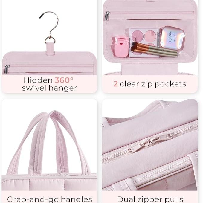 Kenya | Travel cosmetic bag with makeup and toiletries, plus jewelry organizer 3