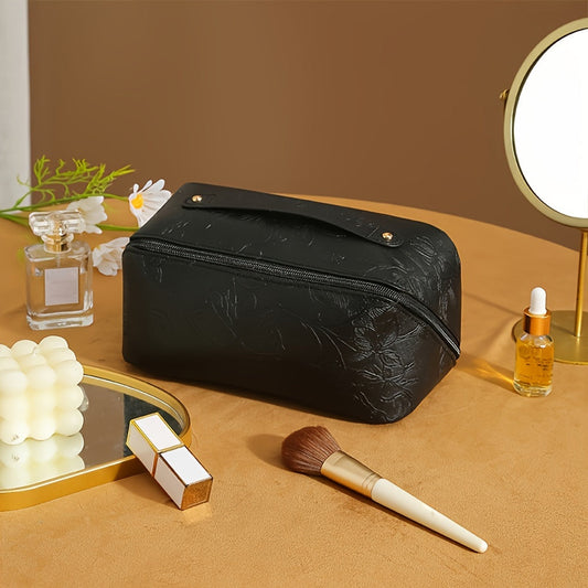 Camila | Floral embossed and spacious storage cosmetic bag 1