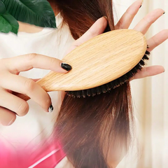 NaturEase Comb - Premium Wooden Hairbrush for Straightening & Styling-3