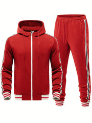 JUDE | Stylish 2-Piece Striped Tracksuit Ensemble-4