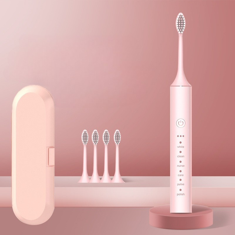 Variant image for X5 pink with 4 brush heads [upgraded version] + travel box + stand
