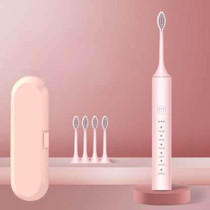 Variant image for X5 pink with 4 brush heads [upgraded version] + travel box + stand