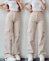 AYLA | Cargo Jeans with Pockets Women-4