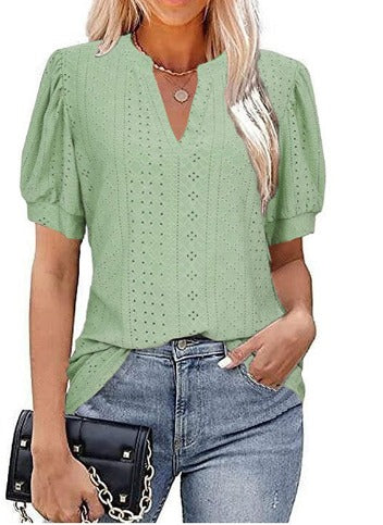  LESLEY | Elegant Top Short Sleeved Women-3