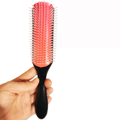 CurlEase - 9-Row Detangling Brush for Straight & Curly Hair-3