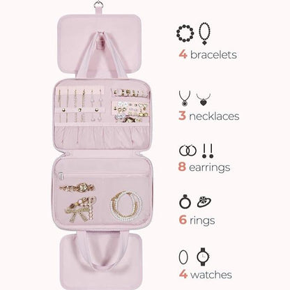 Kenya | Travel cosmetic bag with makeup and toiletries, plus jewelry organizer 4