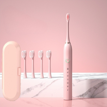 Variant image for X2 pink with 4 brush heads [new model] + travel box