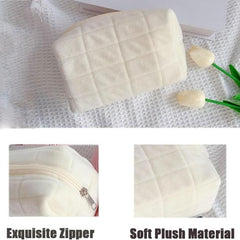 Yamileth | Checkered Plush Makeup Bag 3