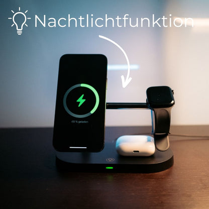3-in-1-wireless charger for smartphone, smartwatch and earphone speed station with a modern design 4