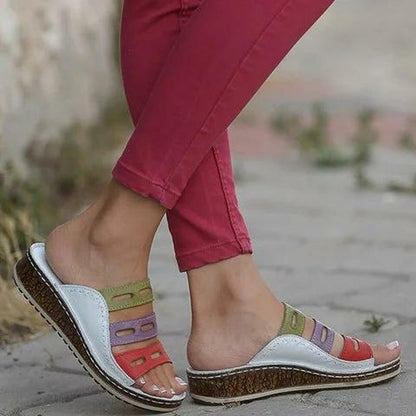 Sophia | Comfortable Supportive Tricolor Sandals for Women-5