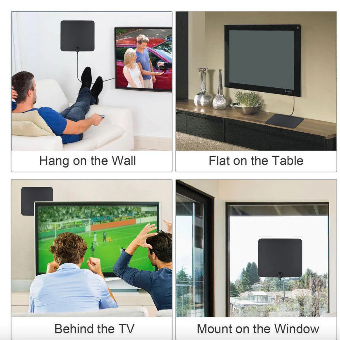 300 Miles Indoor Digital Amplified HDTV Antenna W/ Signal Booster 1