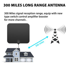 300 Miles Indoor Digital Amplified HDTV Antenna W/ Signal Booster 2