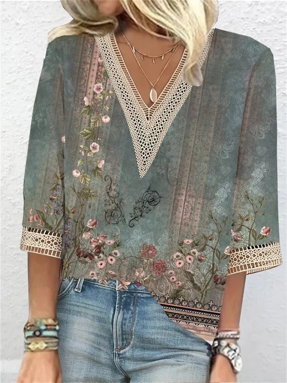  WILLOW | Summer Blouse V Neck-4