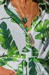 Madrid Vintage Chiffon V-Ausschnitt Kleid - Maxirock mit hoher Taille und Blumenmuster