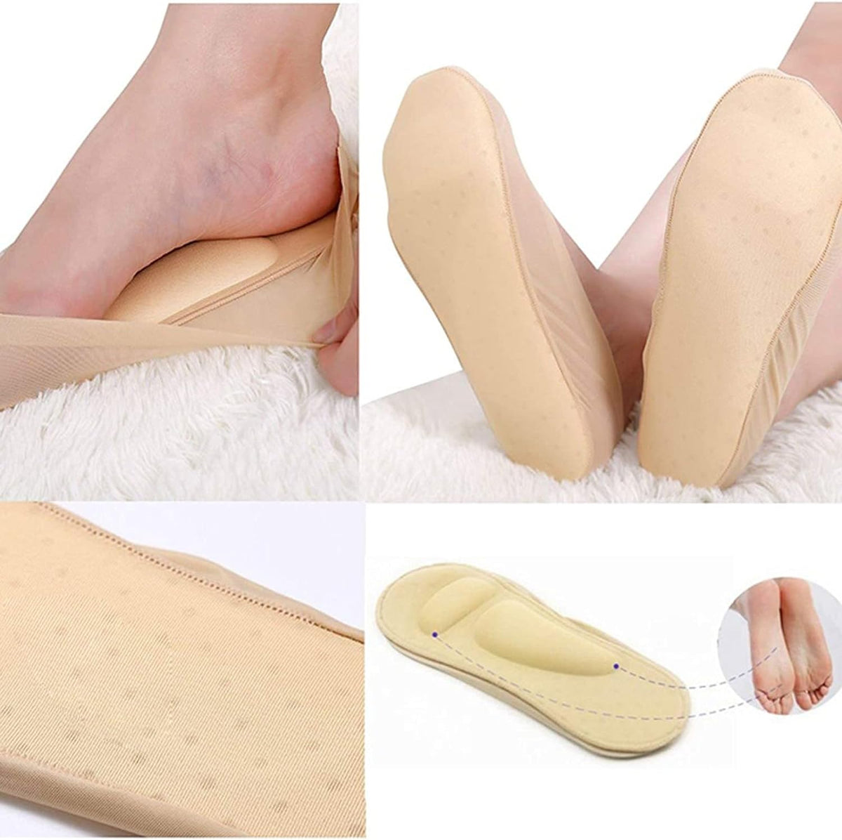 3D Arch Support Socks for Women - Breathable, Non-Slip Grip, Stylish Design-5