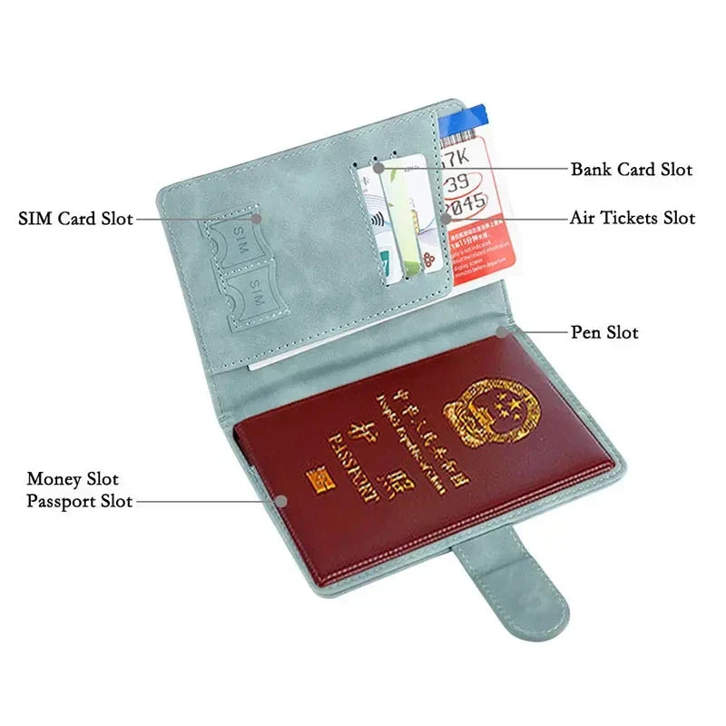 Vada | Theft-proof waterproof PU leather passport holder wallet 5