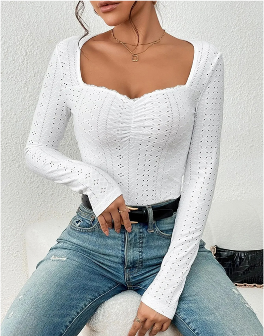  JACKY | Embroidered Long Sleeve Shirt-1