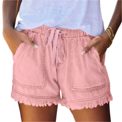 Maria | High-Waist Denim Shorts-2